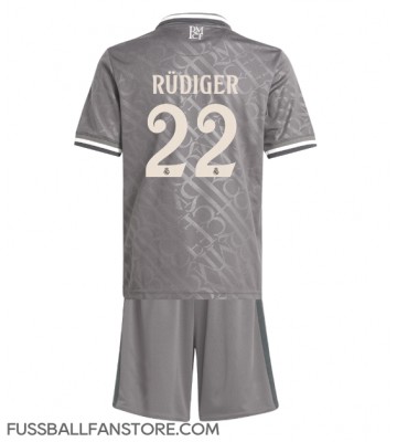 Real Madrid Antonio Rudiger #22 Replik 3rd trikot Kinder 2024-25 Kurzarm (+ Kurze Hosen)